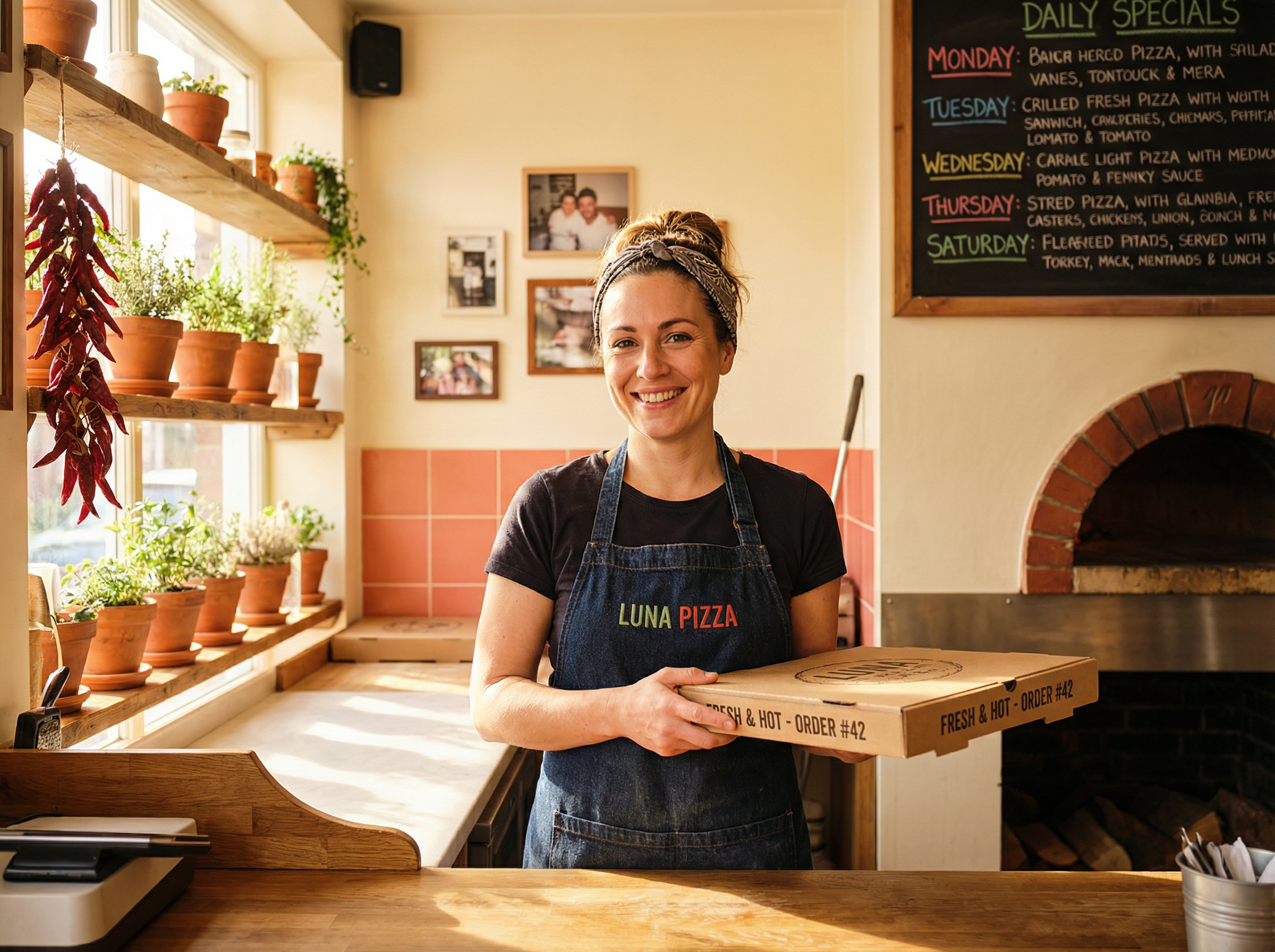 Maria, restaurant owner